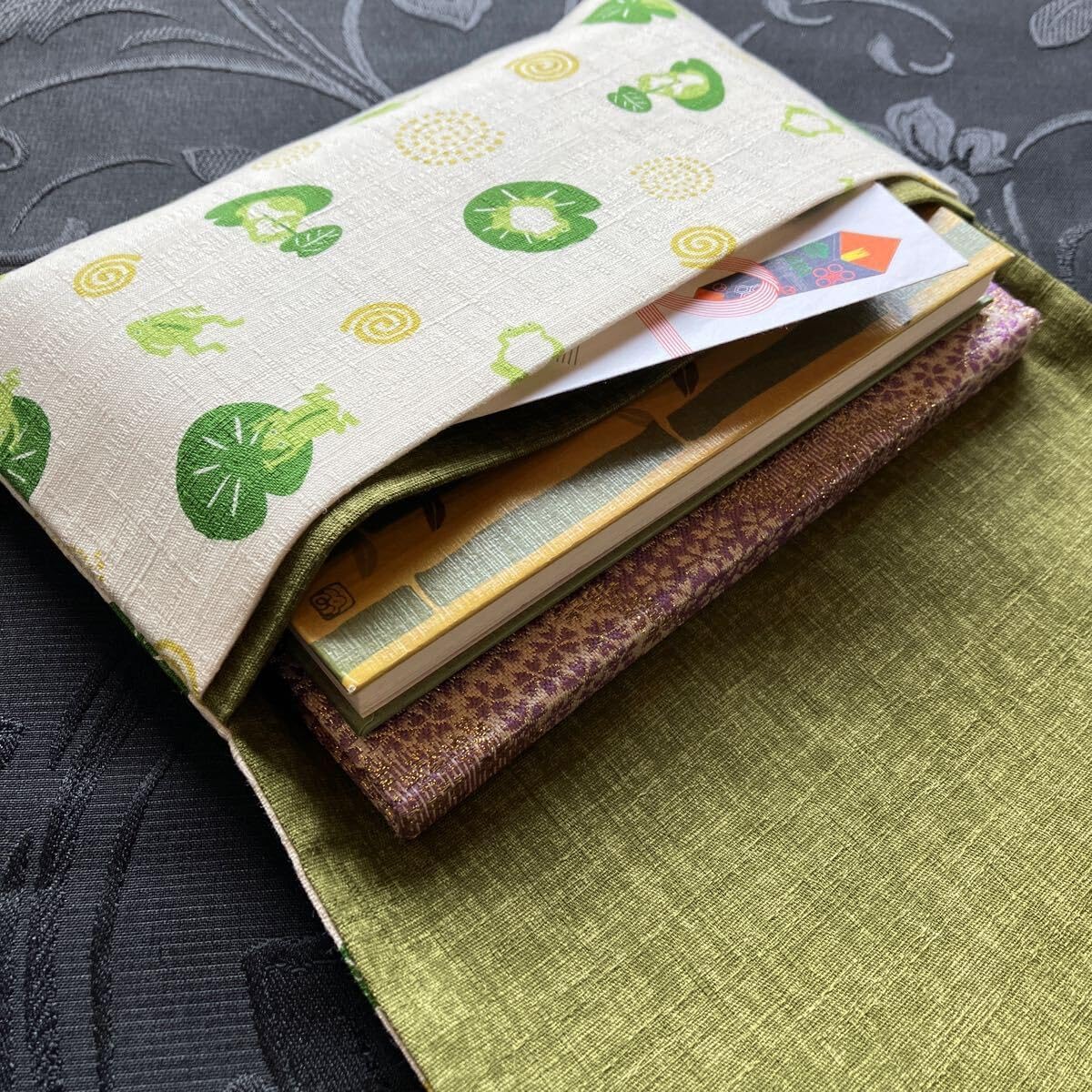 ハンドメイド御朱印帳ケース グリーン