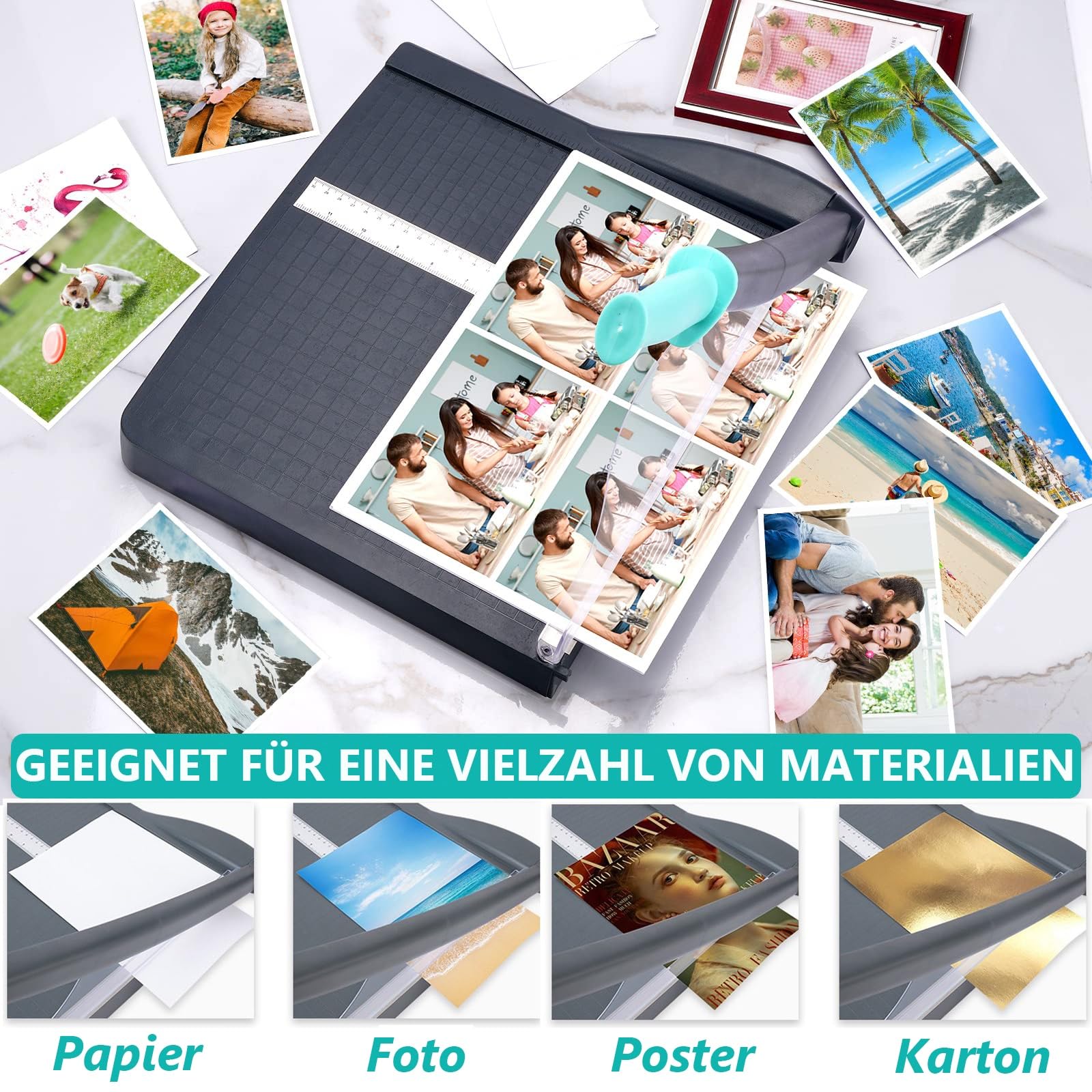 Taglierina per carta A4 Professionale, Tagliafoto, Taglierina a leva per scuola e ufficio PCT035