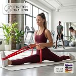 KUNOVA (TM) 4Pcs Bandes de résistance pour l'entraînement, bandes d'assistance à la traction, bandes de exercices à étirer, bandes pour hommes et femmes 5-80 Lb