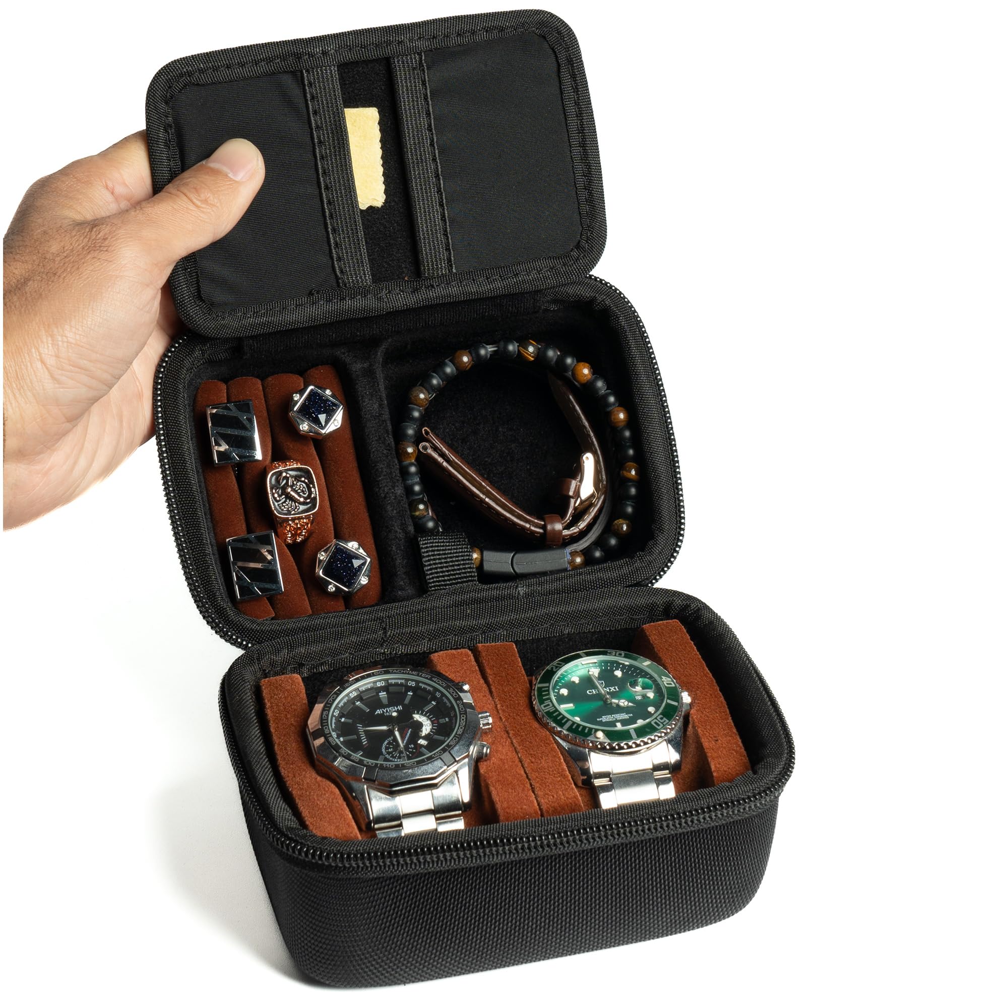 Amazon.com: RIGICASE 2 slots Watch travel case, with accessories