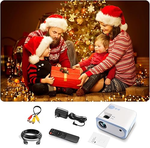 Miniatura 9 de Mini proyector, proyector de video Full HD 1080P Real Native, proyector de cine en casa portátil 2025, compatible con HDMI, USB, AV, teléfono