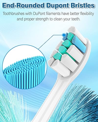 Miniatura 4 de Cabezales de repuesto para cepillos de dientes compatibles con Philips Sonicare, paquete de 8, cabezal de cepillo eléctrico