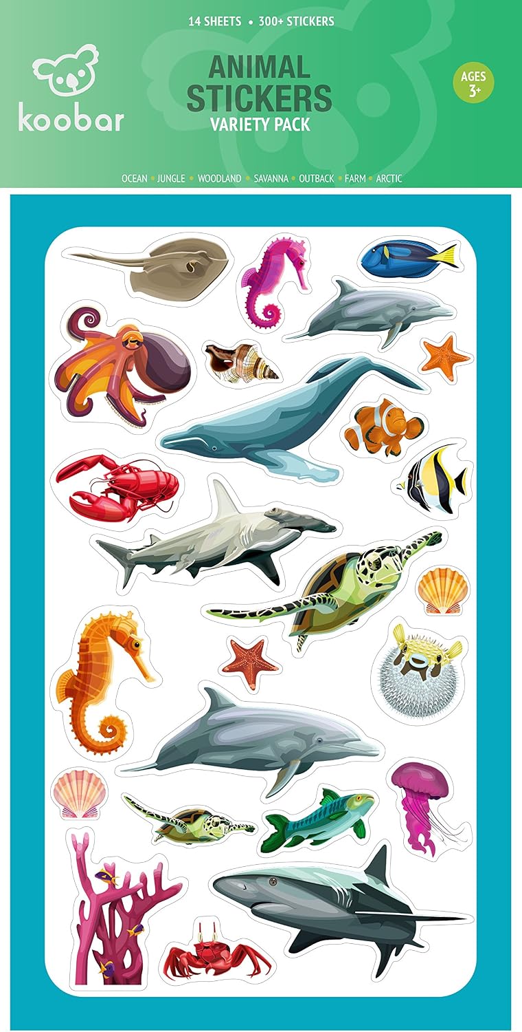 Koobar Animals of The World Sticker Variety Pack (300+ Stickers) image 4