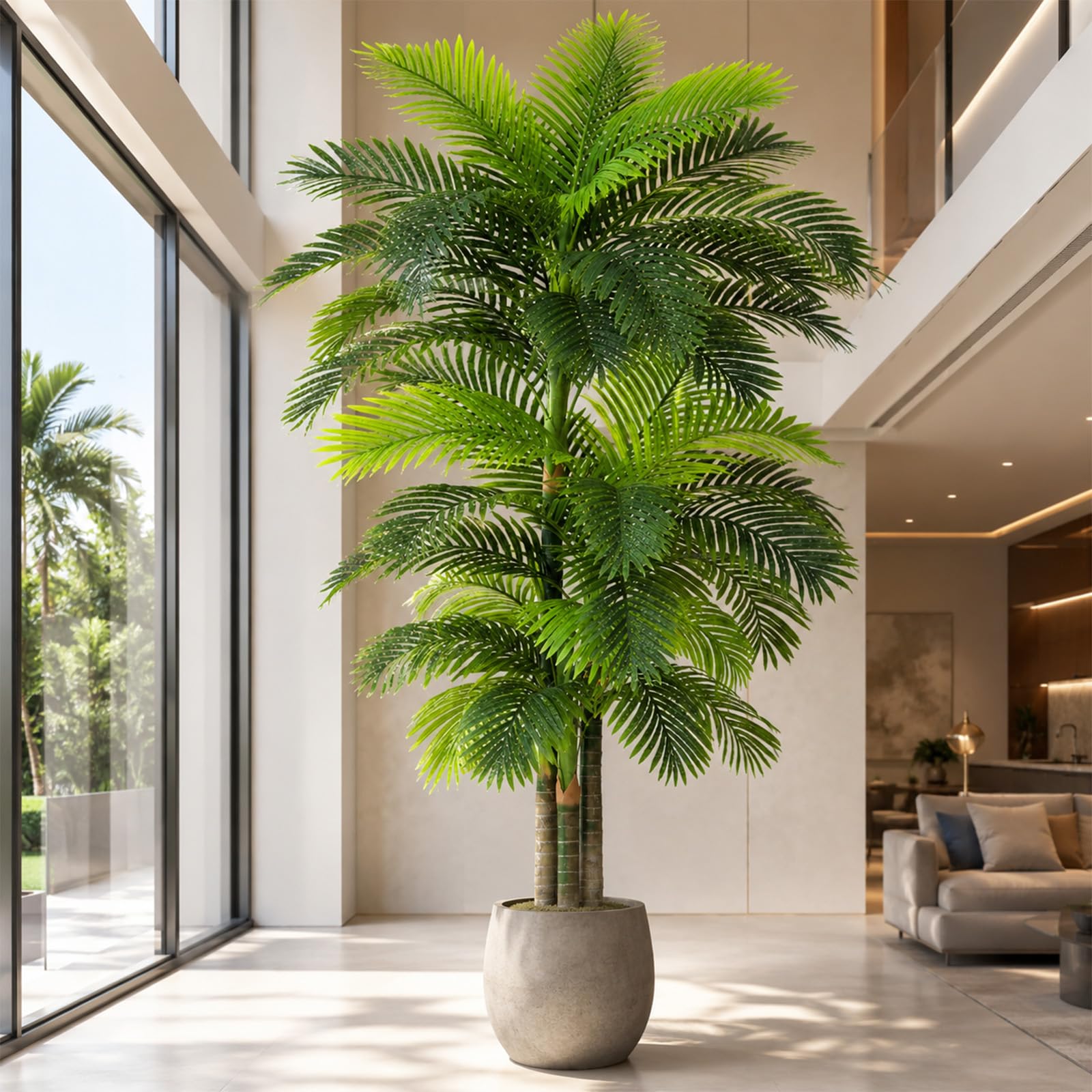 Keeplush 10ft Triple Golden Cane Palm