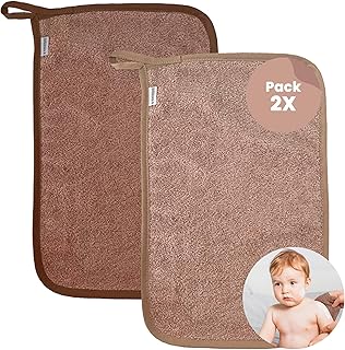 MIMUSELINA Baby Waschlappen Handtücher Für Babys und Kleinkinder, Hände und Babygesicht, Musselin Waschlappen Baby, 2 Stüc...