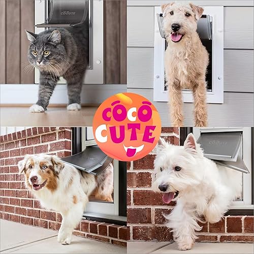 Miniatura 5 de Paquete de 2 solapas de repuesto para puerta de mascotas con cierre magnético, compatible con puerta PetSafe Freedom para perros y gatos PAC11-11038