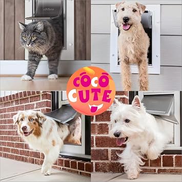 2 Pack Dog Door Replacement Flap with Magnetic Closure, Compatible with PetSafe Freedom Dog and Cat Door PAC11-11039 Large 10 1/8 x16 7/8 with 10PCS Screws