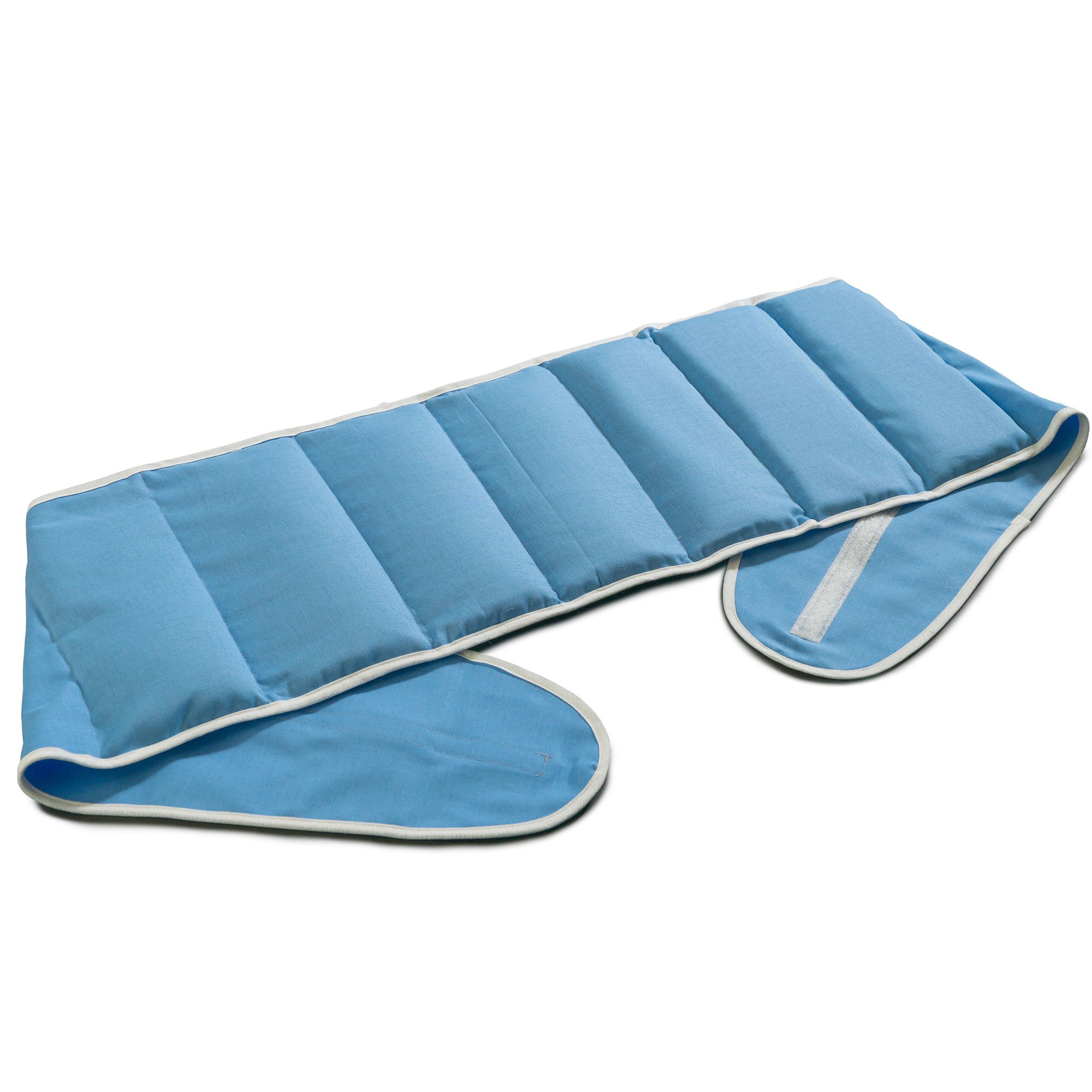Coussin-ceinture aux graines de lin à sept compartiments avec fermeture à bande auto-agrippante - longueur environ 135cm - Coussin thermique XXL - Ceinture- bouillotte, Rouge avec des coeurs