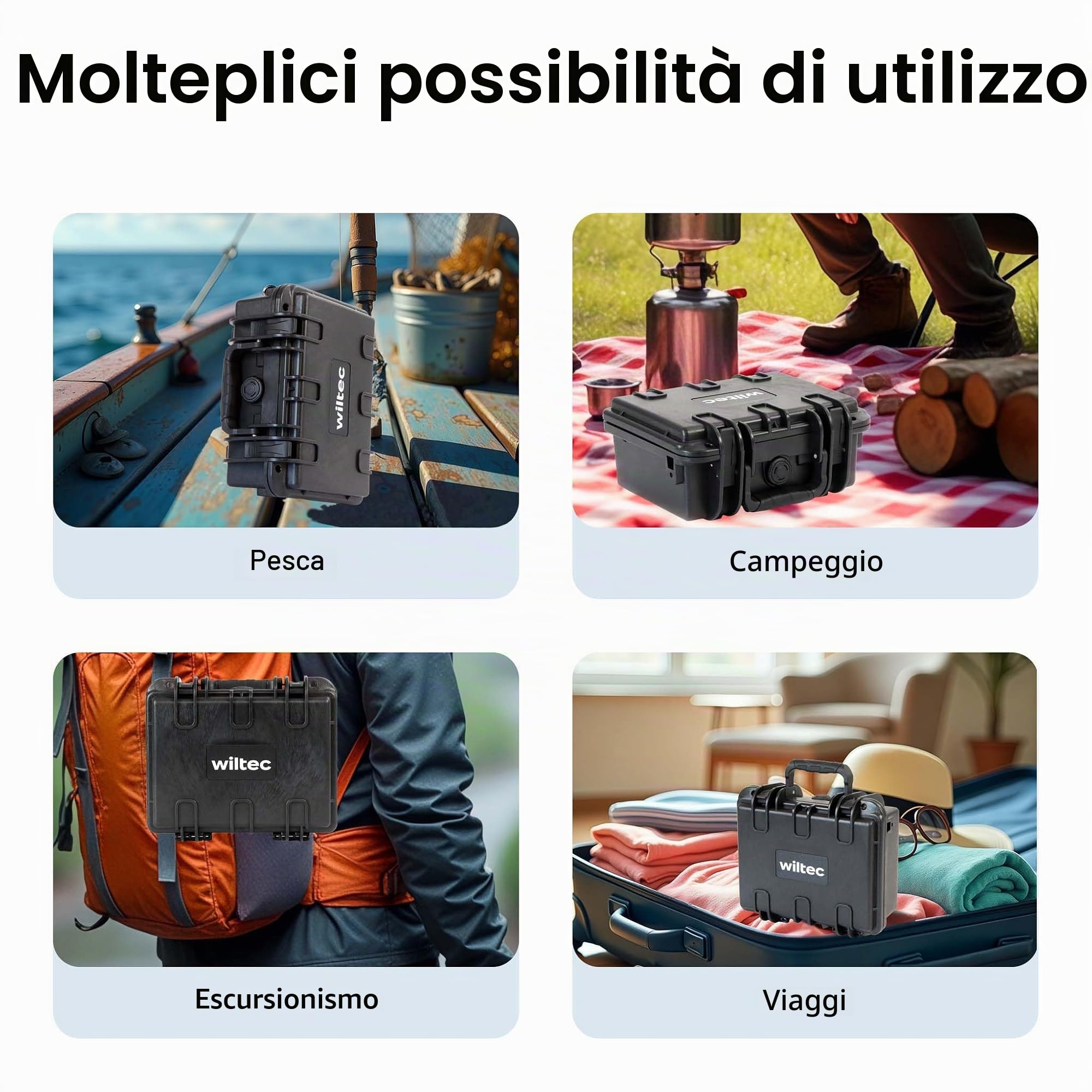 Wiltec Valigetta porta armi, Custodia per pistola con imbottitura interna