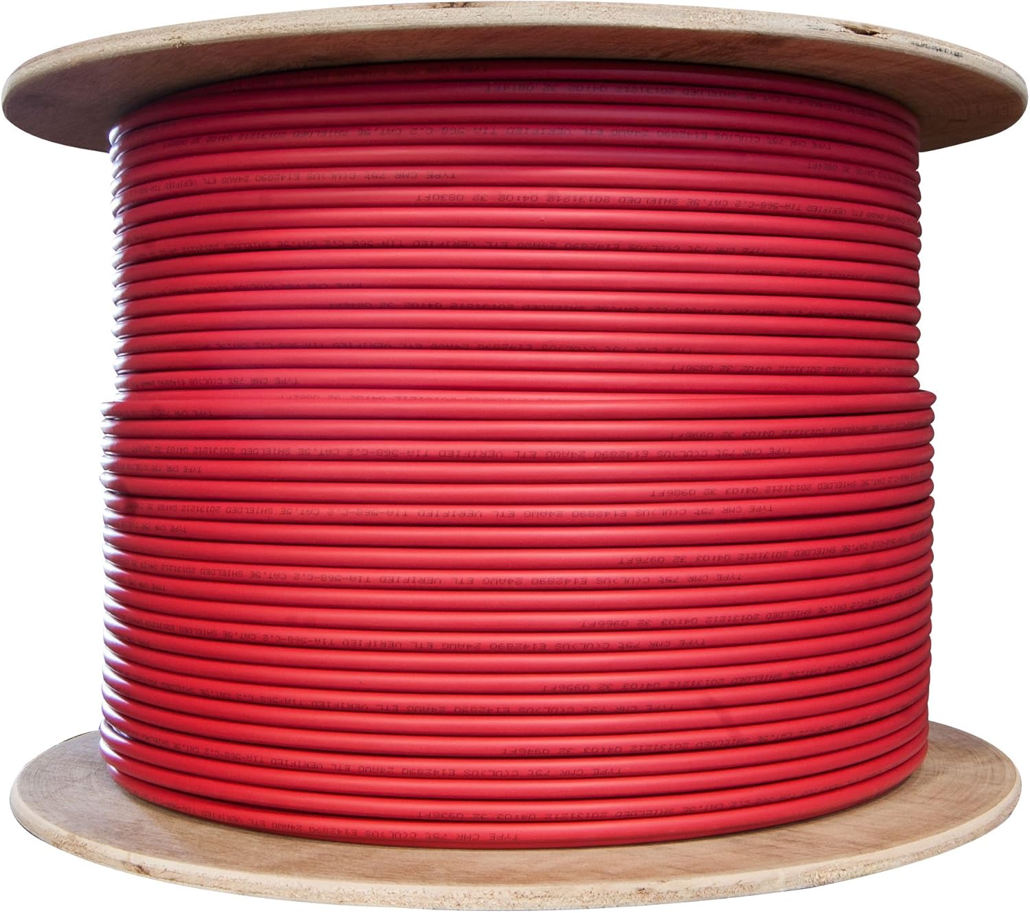 GadKo Bulk Shielded Cat5e Red Cable, Round, Solid