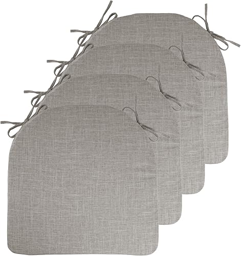 Miniatura 2 de Juego de 4 cojines para sillas de comedor en forma de U de 17 x 17 x 2 pulgadas, cojín antideslizante para asiento de oficina y sillas de cocina con