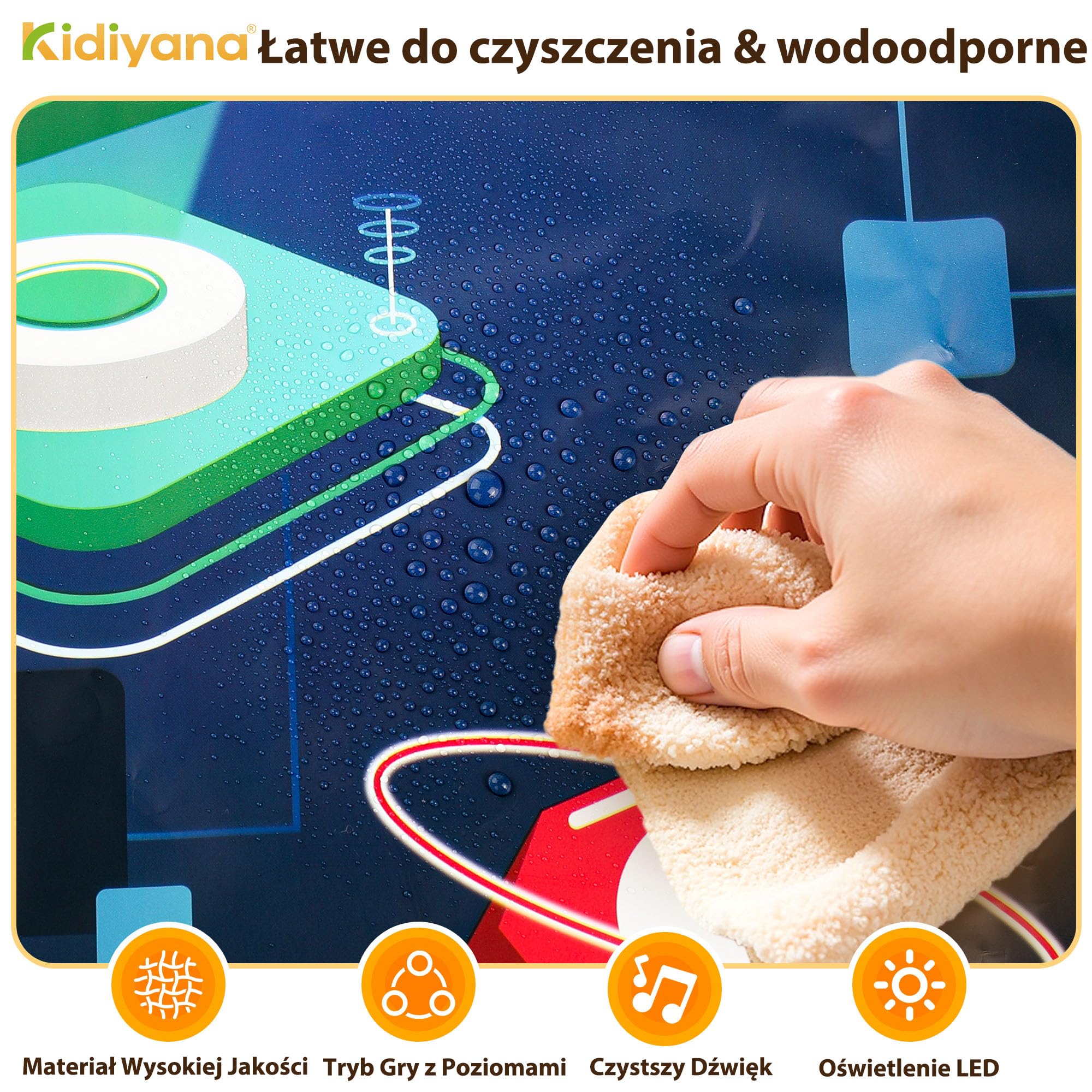 Mata do zabawy, elektroniczna gra z młotem dla dzieci i dorosłych, gra reakcyjna z 8 trybami gry i 24 poziomami, gra pukania, gra w pukanie od 3 lat, z muzyką i światłem, UFO