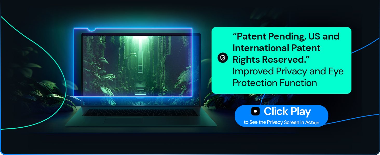 Blue Light Blocking Screen Protector 22 Inch Anti-Glare Panel For 16:10 Widescreen Computer Monitor And Laptop - PC Anti-UV Eye Protection Filter Film - Anti-Scratch Diagonal Frame Shield [1 Pack Privacy Screen