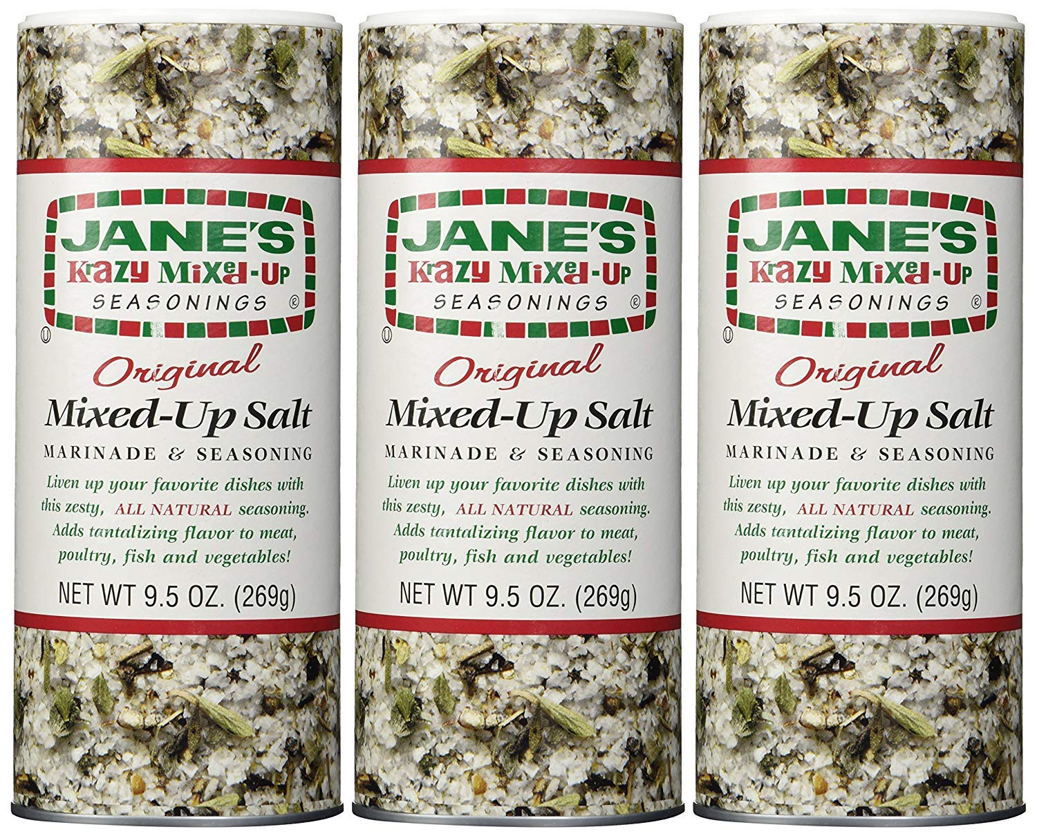 Jane's Krazy Mixed-Up Original Salt Blend 9.5 oz (Pack of 6)