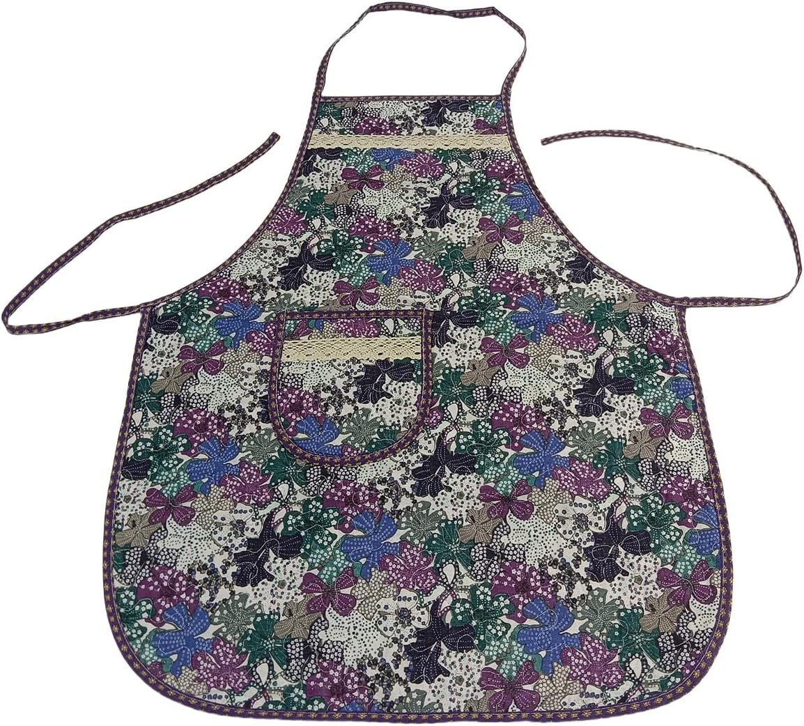 FAIRYGATEChefs Kitchen Aprons for Women Adjustable Neck Bib Apron with Pocket Kitchen Cooking Aprons for Cooking Baking Gardening