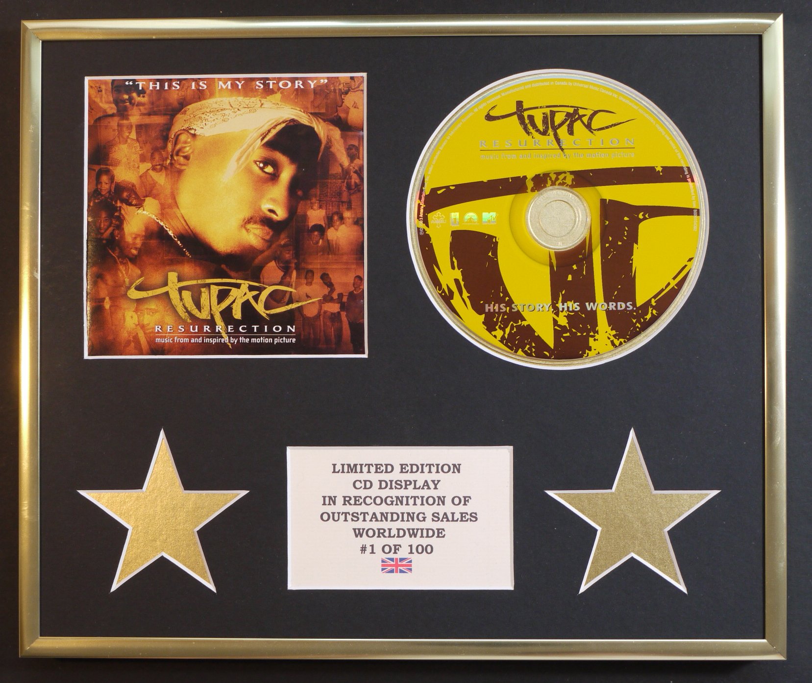 2PAC/CD DISPLAY/LIMITED EDITION/COA/RESURRECTION