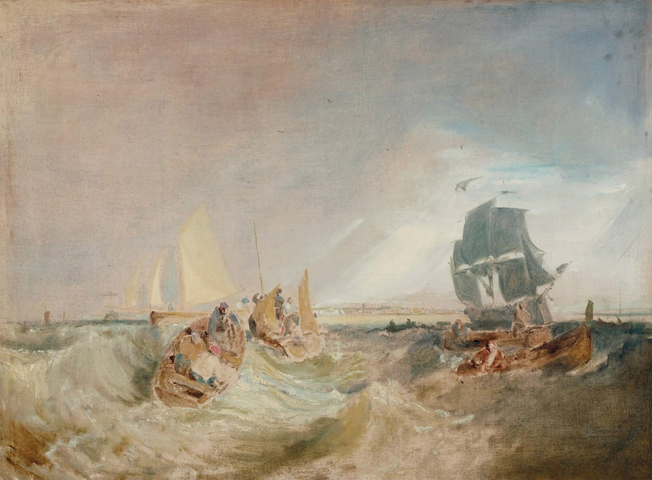 ARTXLXXBN Famous Art Print Poster Vintage Wall Art Shipping At the Mouth of the Thames by Mallord William Turner Canvas Art Poster for Home Decor 60x90cm