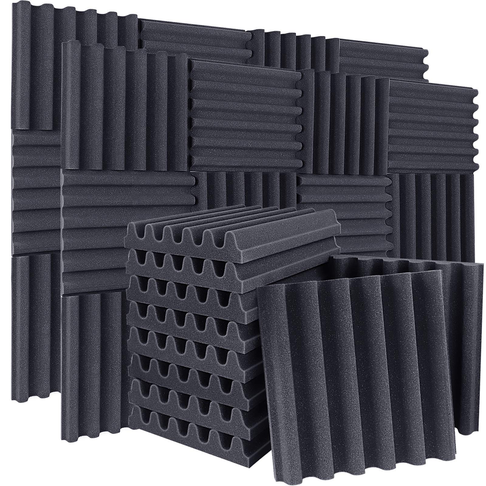 Amazon Com Dekiru Acoustic Foam Arched Sound Proof Foam Panels High Density Fire Retardant Studio Foam Wedge Sound Proof Padding For Home Studio Acoustic Treatment Wall Decoration 24 Pack 2 X 12 X
