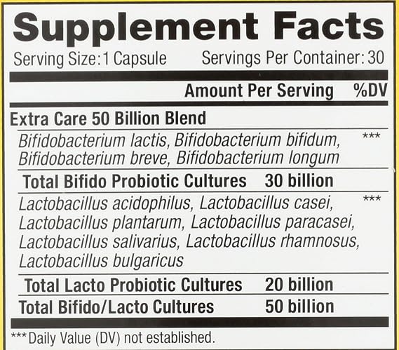 Renew Life Extra Care Digestive Probiotic 50 Billion CFU