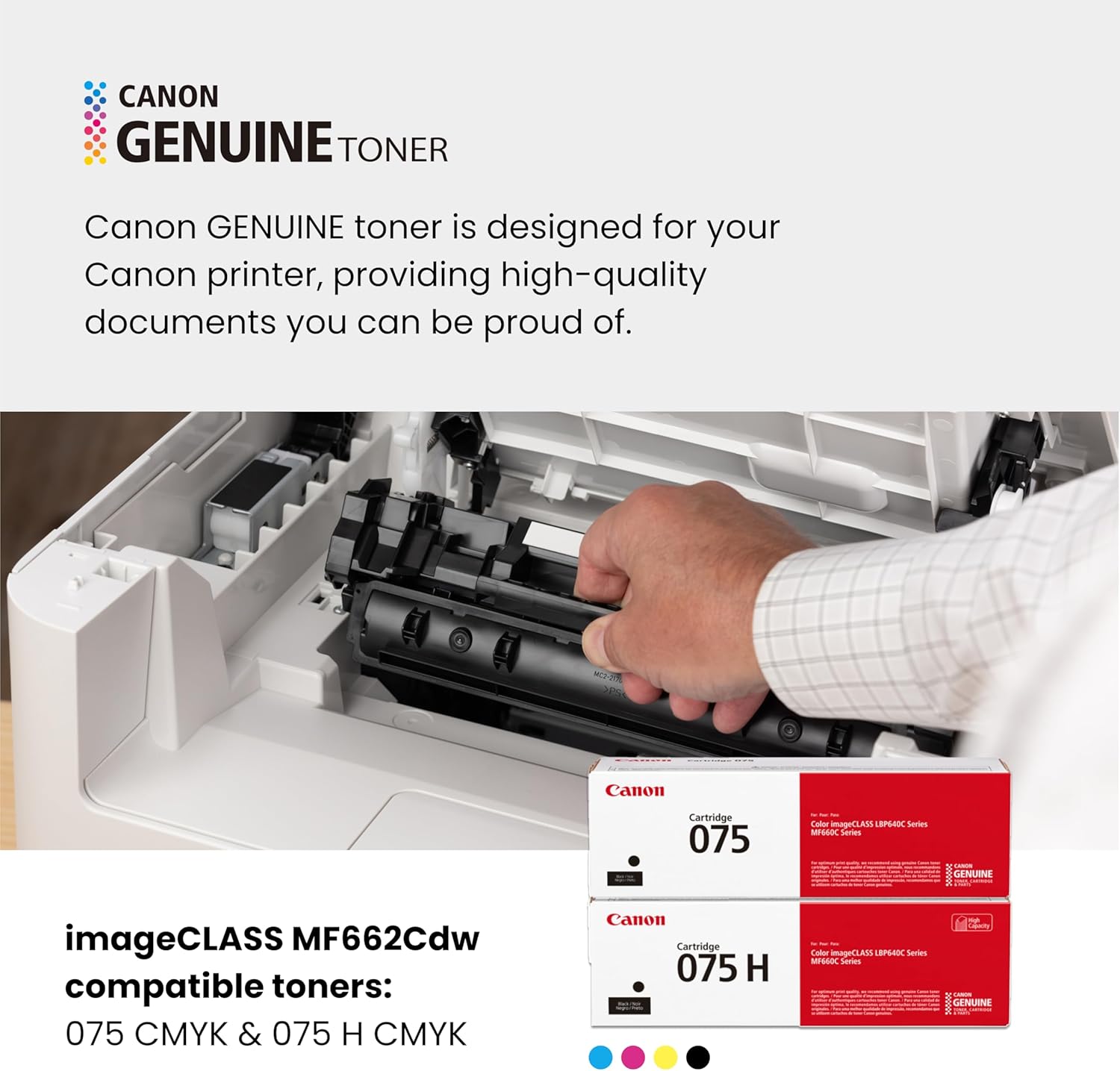 Canon Color imageCLASS MF662Cdw - Wireless Duplex Laser Printer with Copier, Scanner, 3 Year Limited Warranty, 26 PPM