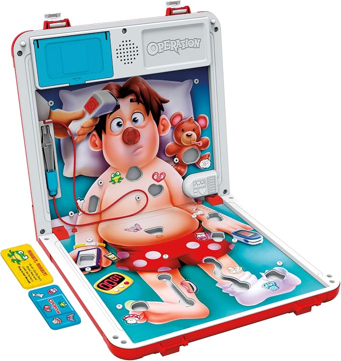 Juego de mesa Operation con estuche portátil y sonidos miniatura 12