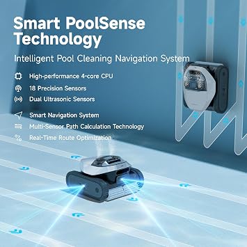 DREAME Z1 Pro Cordless Robotic Pool Cleaner with Cleaning Kit, LiFi Remote Control, 8000 GPH Suction, Waterline Horizontal Cleaning, Auto-Retrieval, Automatic Pool Vacuum for In-Ground Pools