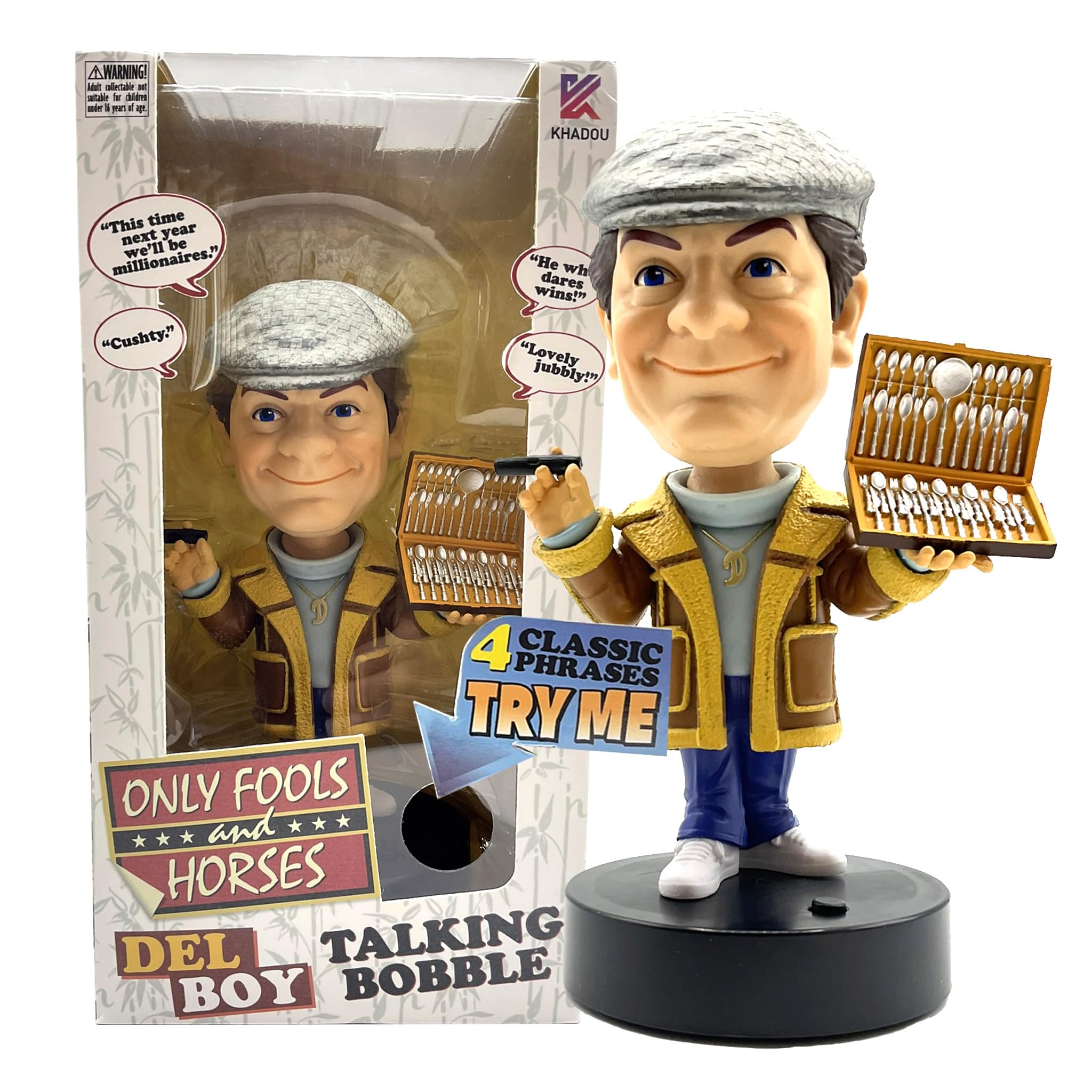 Khadou Only Fools and Horses Talking Bobbleheads (Del Boy), Multicolor, 7 inches - Image 2
