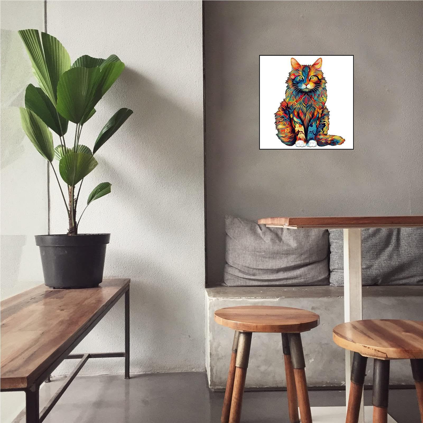 Puzzle in legno per adulti,Puzzle con gatti - in legno a forma di gatto