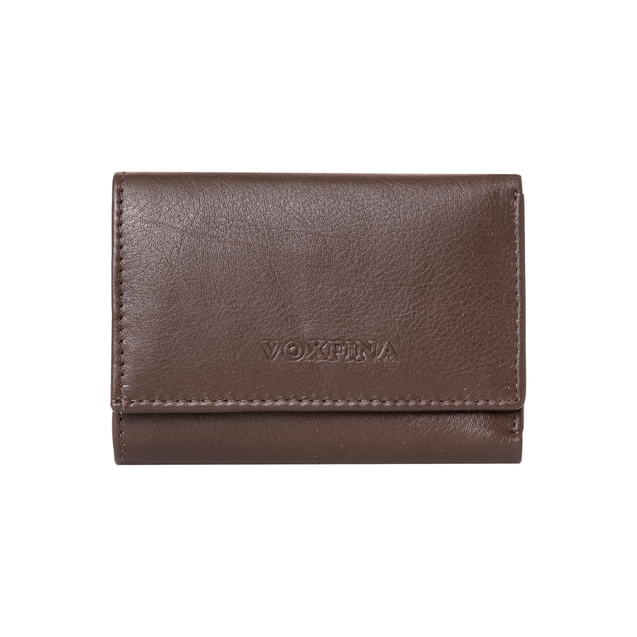 voxfina Genuine Leather Unisex Key Case Holder Card Wallet Ethically sourced Leather | Hand-Crafted (Brown)-picture-47