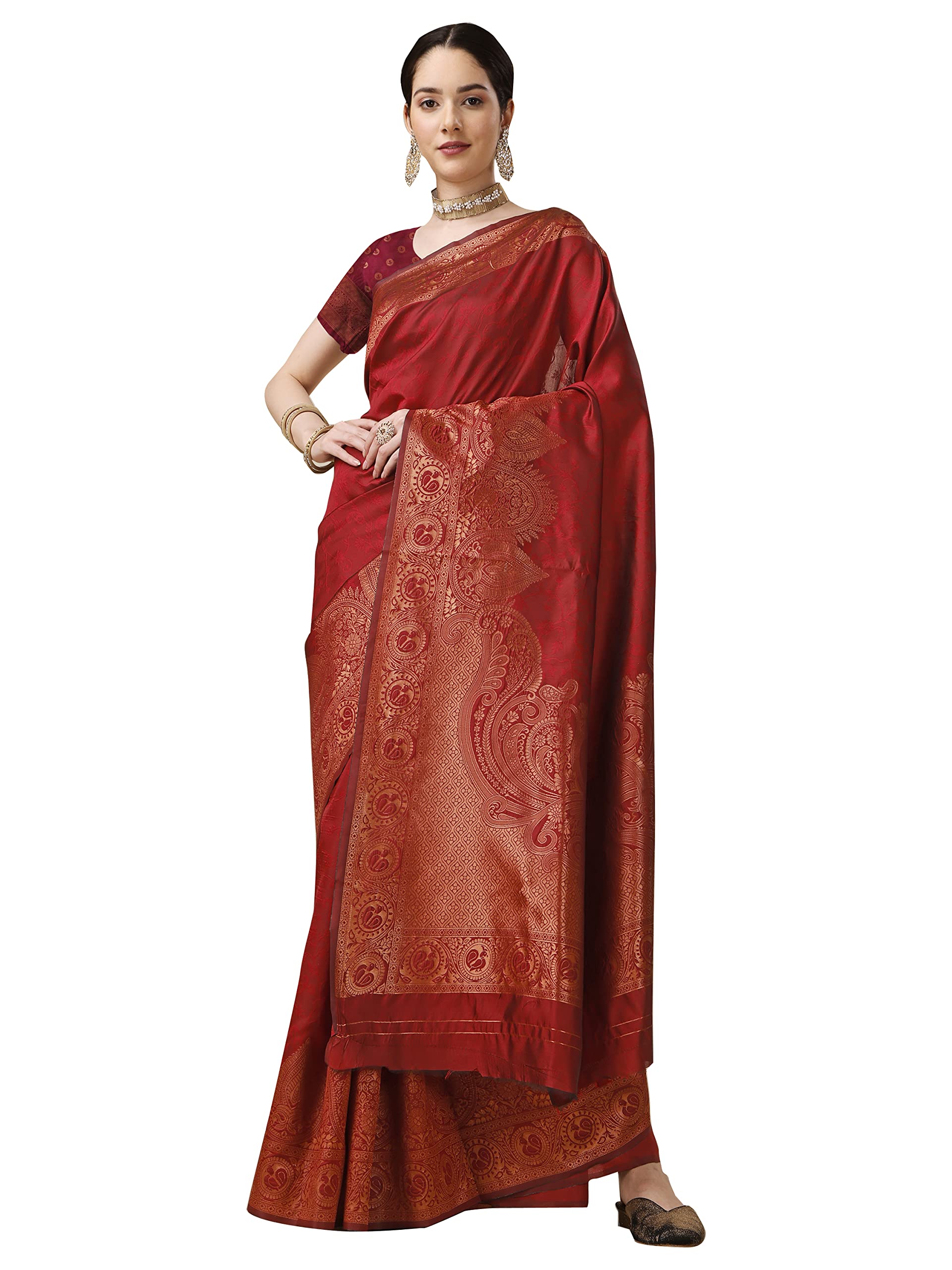 Avantika Fashion Women's Soft Lichi Silk Banarasi Kanjivaram Saree With Blouse Piece