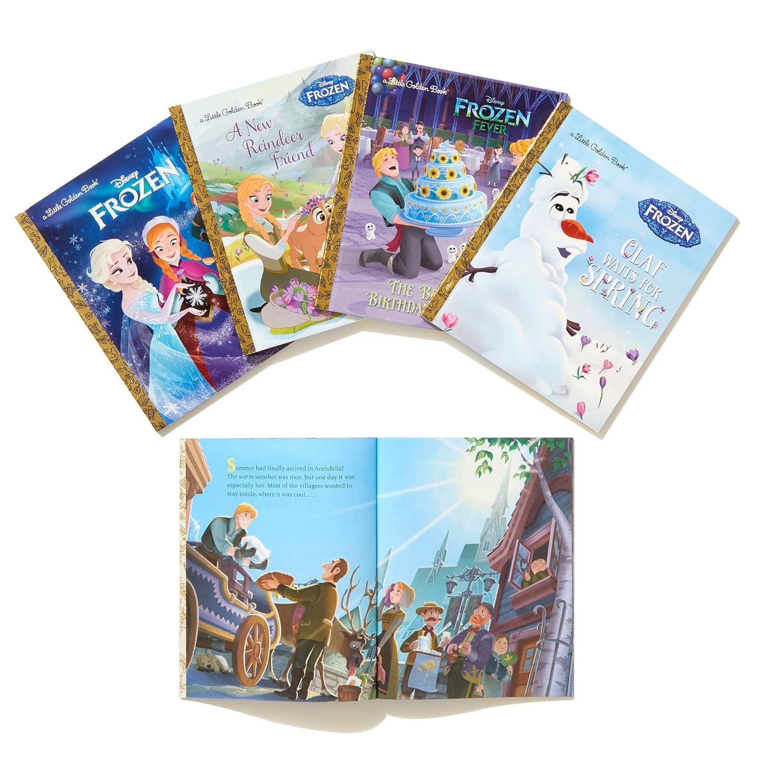 Frozen Little Golden Book Library (Disney Frozen): Frozen; A New Reindeer Friend; Olaf's Perfect Day; The Best Birthday Ever; Olaf Waits for Spring