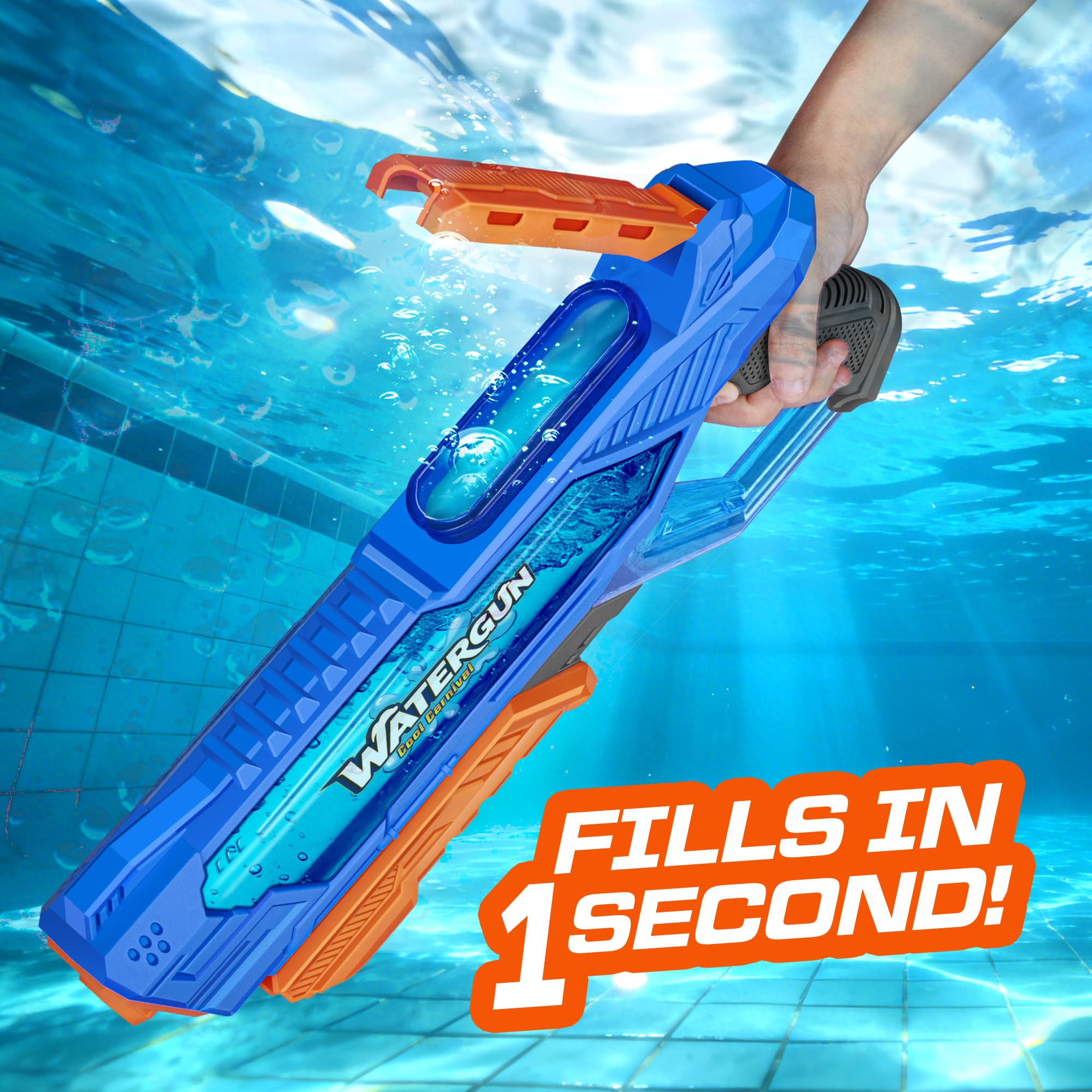 Quanquer 3 Pistole a Spruzzo Da 1000 Ml Con Lunga Portata Per Bambini E Adulti, Pistola Per Acqua a Ricarica Veloce Portata 32 Piedi, Regalo Estivo Ideale Per Piscina, Spiaggia E Battaglie D’acqua