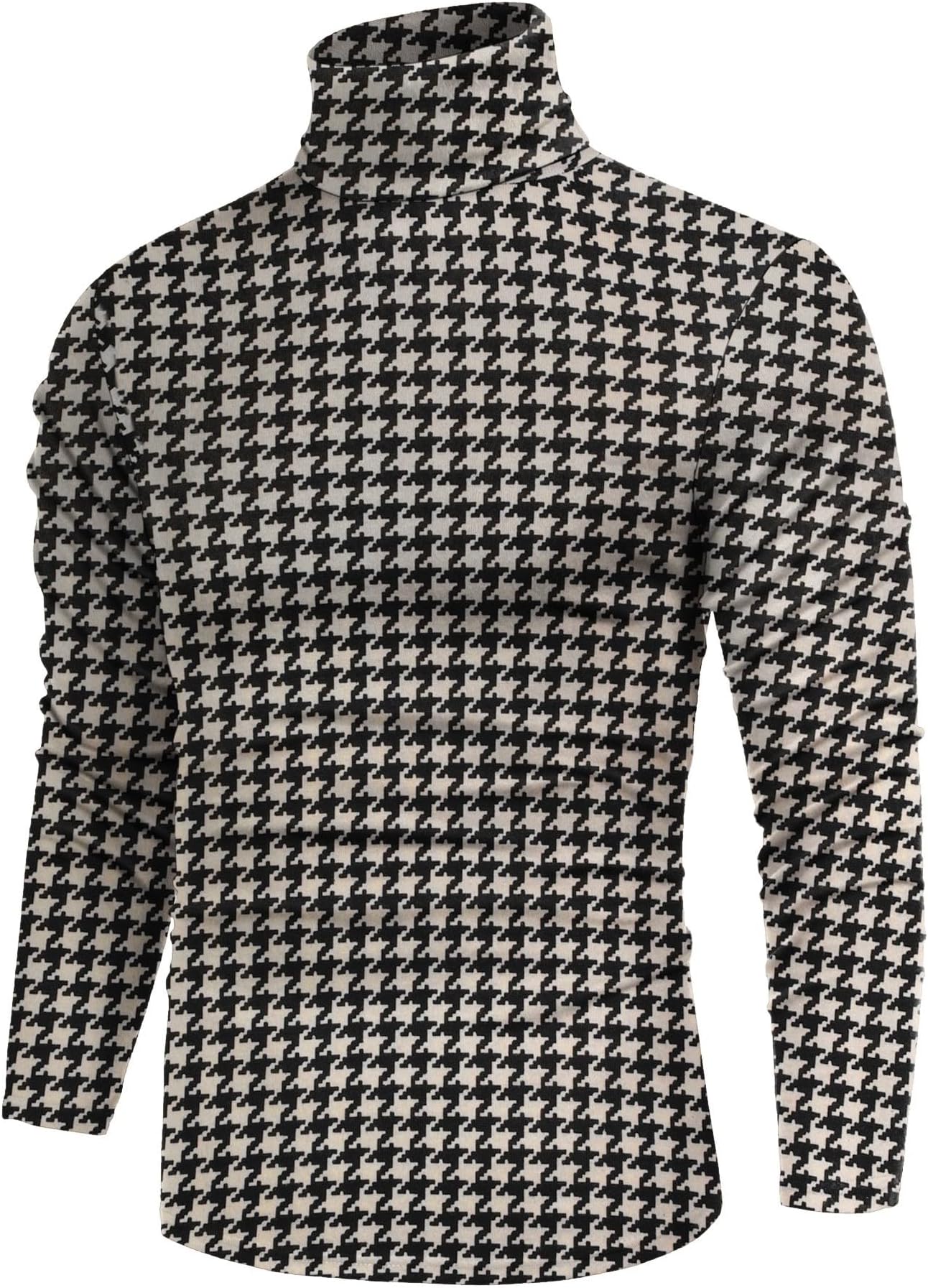 Men's Casual Slim Fit Basic Tops Knitted Lightweight Turtleneck Pullover Sweater