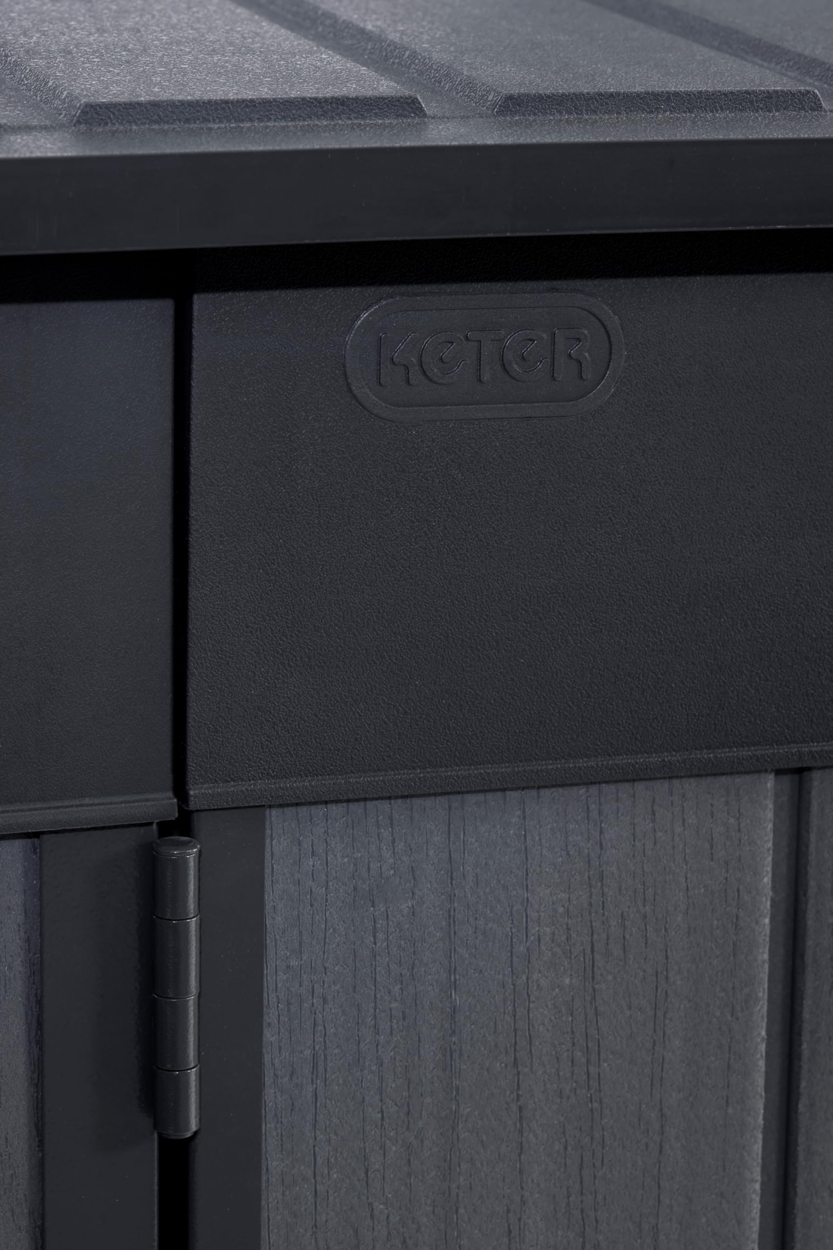 Keter Porta Attrezzi da Esterno Cortina Mega, Ideale per il Giardino, Grigio Scuro, 190,5x109,3x132,5H cm, 2020L