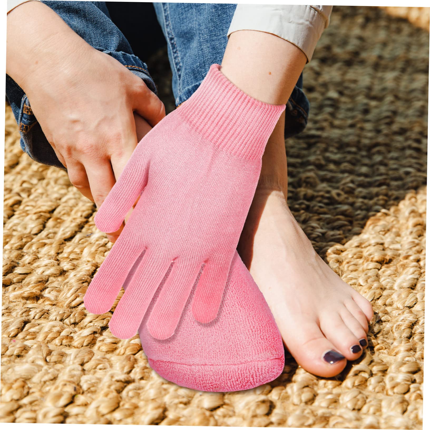 NULYLU Moisturizing Therapy Socks Gloves 2 Sets Spa Moisturizing Foot Hand Care Remover Soft Cotton