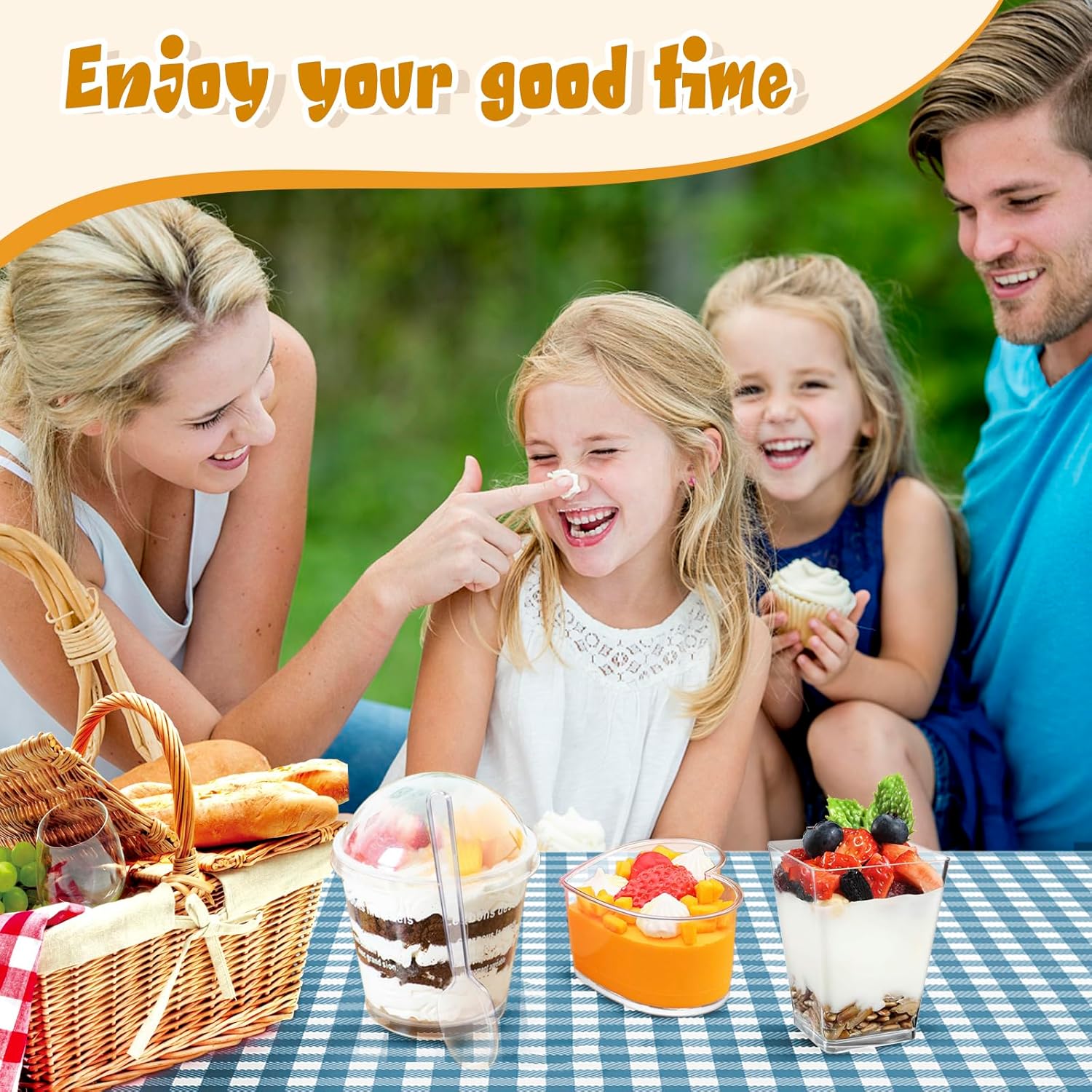 360 Pack 5oz 6oz Dessert Cups with Lids and Spoons, 3 Styles Clear Plastic Appetizer Cups Disposable Party Mini Parfait Cups for Serving Fruit Trifle Mousse Ice Cream and Pudding Dessert Cups