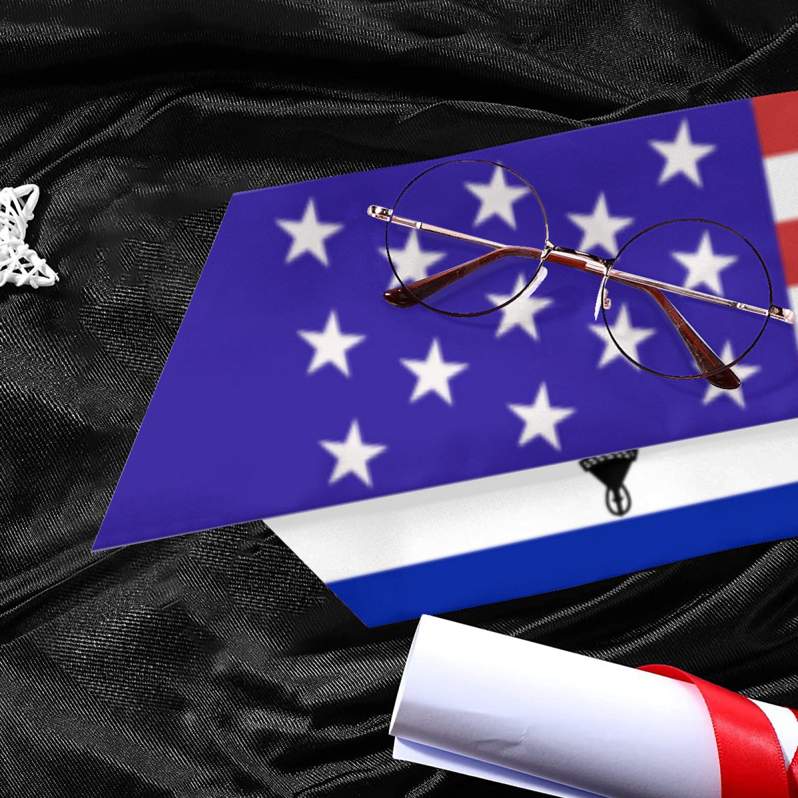 Lesotho Lesothan America Flag Graduation Stole Shawl Sash for Men Women Unisex Adult Double Sided Lightweight Scarf Class of 2025 Graduate Gift for Study Aboard International Students