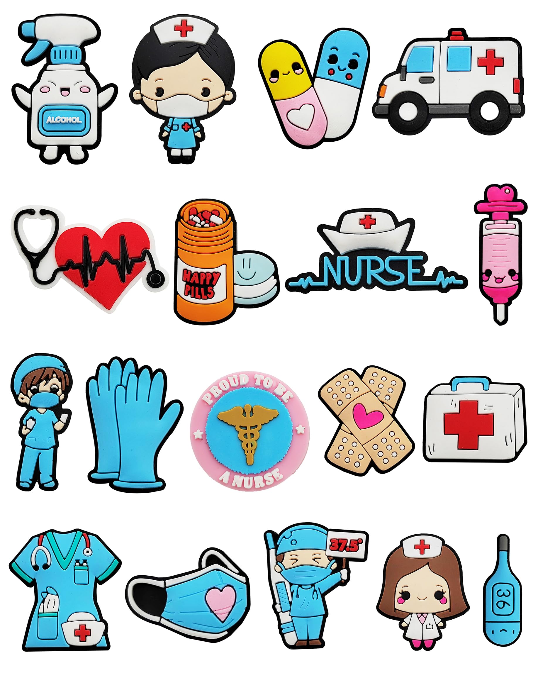 BOWNDY Animals Shoe Charms for Clog Shoes,Random Bulk Cute Girly Decoration Pin Charms for Men Women