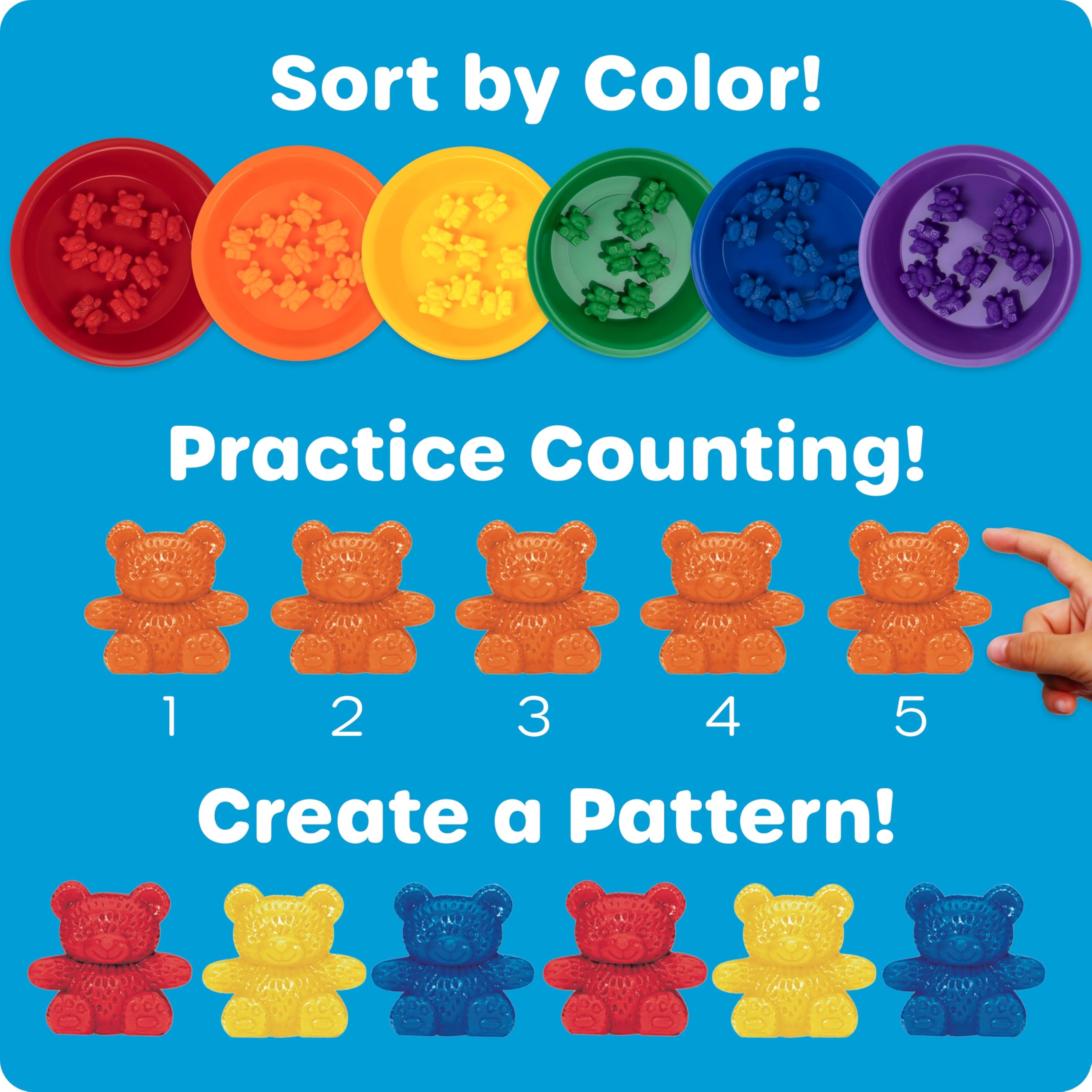 BABY BEAR SORTING SET 102 BEARS 6