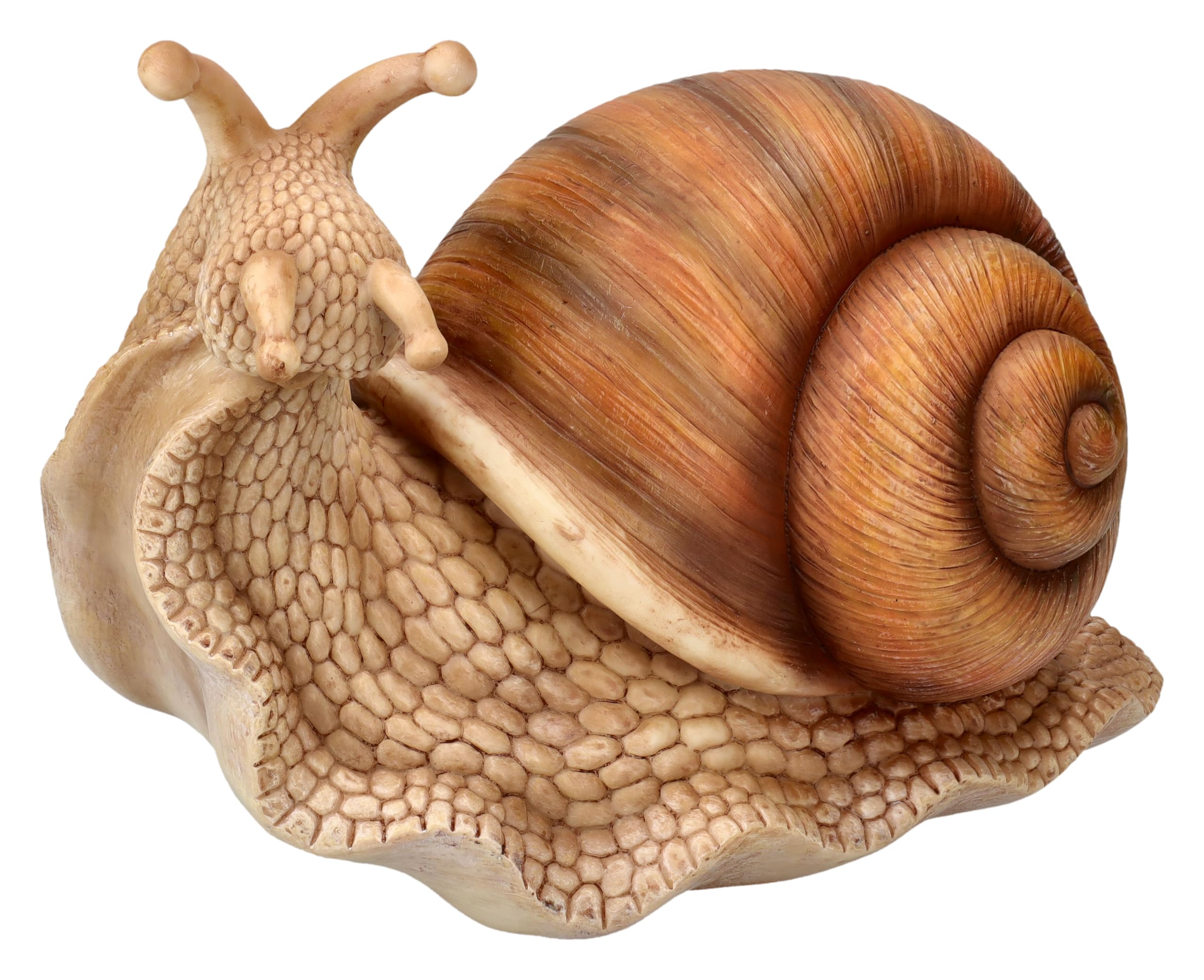 Figuren Shop GmbH Schnecke Gartenfigur: Weinbergschnecke 22,5 cm - Handbemalt, Wetterfeste Deko, HotAnt