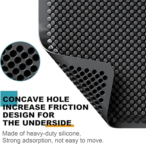 Miniatura 2 de Tapete de silicona para puerta de interior, secado rápido, fuerte succión y lavable a máquina, perfil bajo para entrada del hogar, garaje, patio, 17