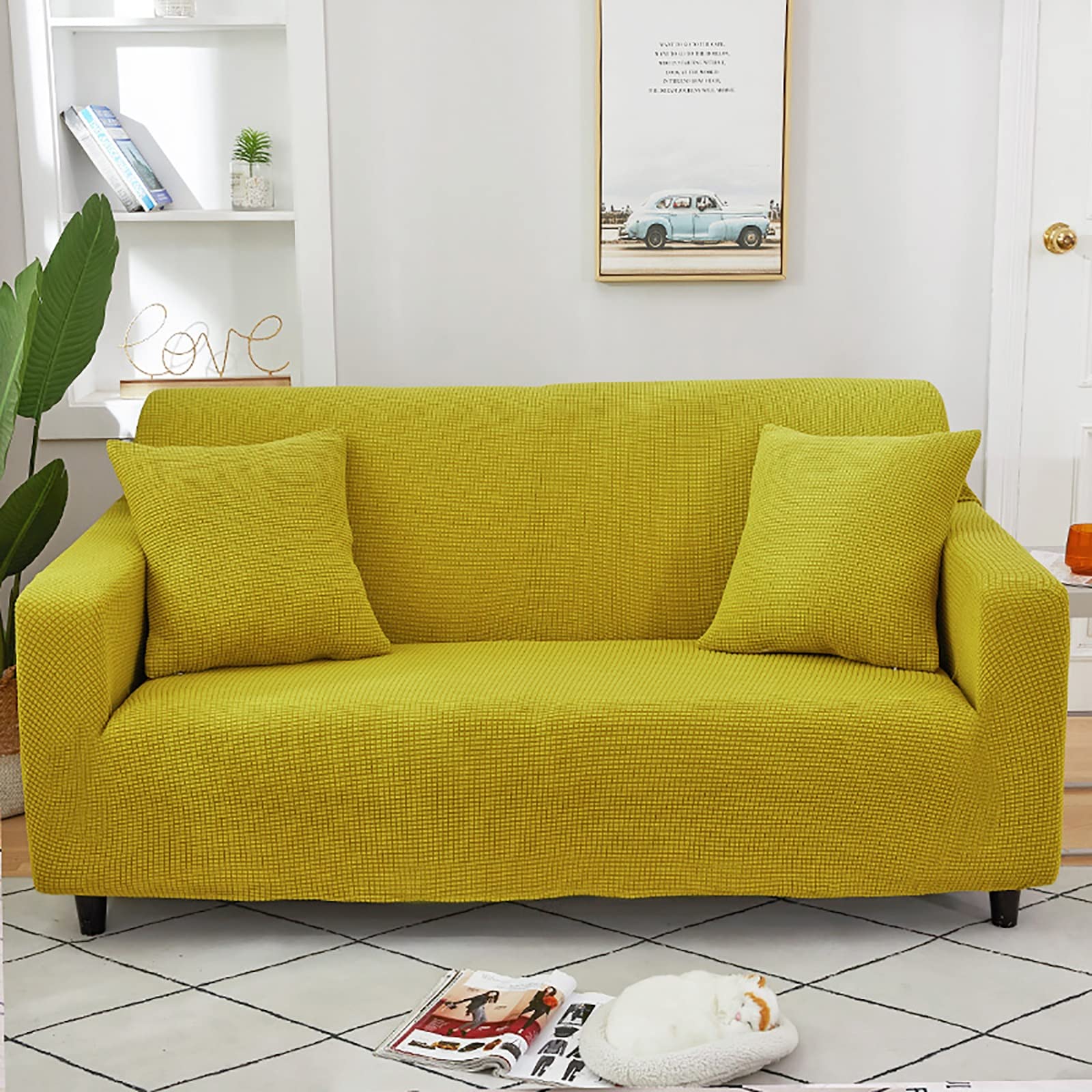 Housse de canapé extensible pour rénover un meuble usé ou protéger du salon