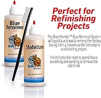 Vista 5 de Blue Wonder Gun Black - Kit de reacabado de armas de fuego de 2 onzas más sistema de extracción azul de 2 partes con cepillo