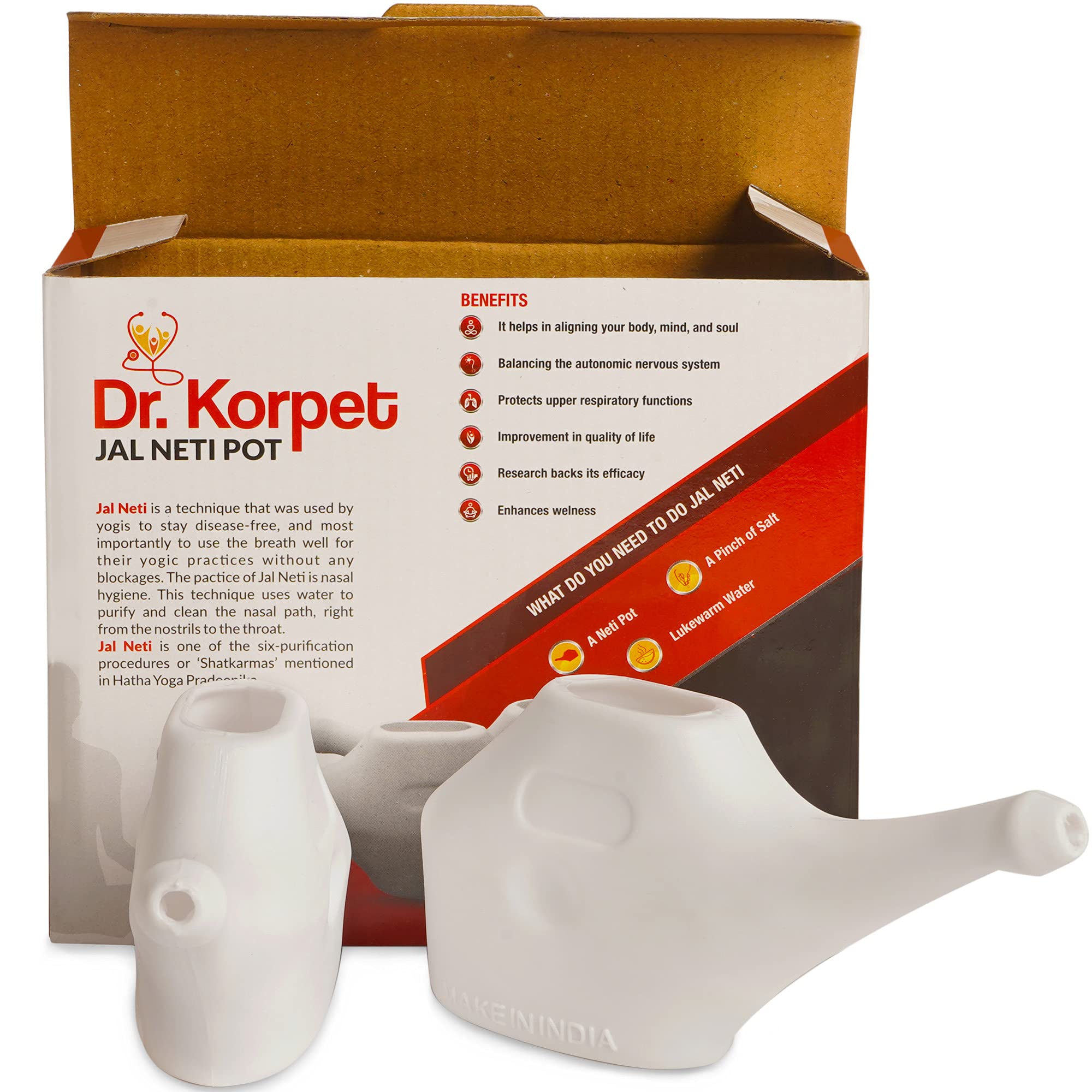 Buy Dr. Korpet daily nasal wash unbreakable durable plastic neti pot