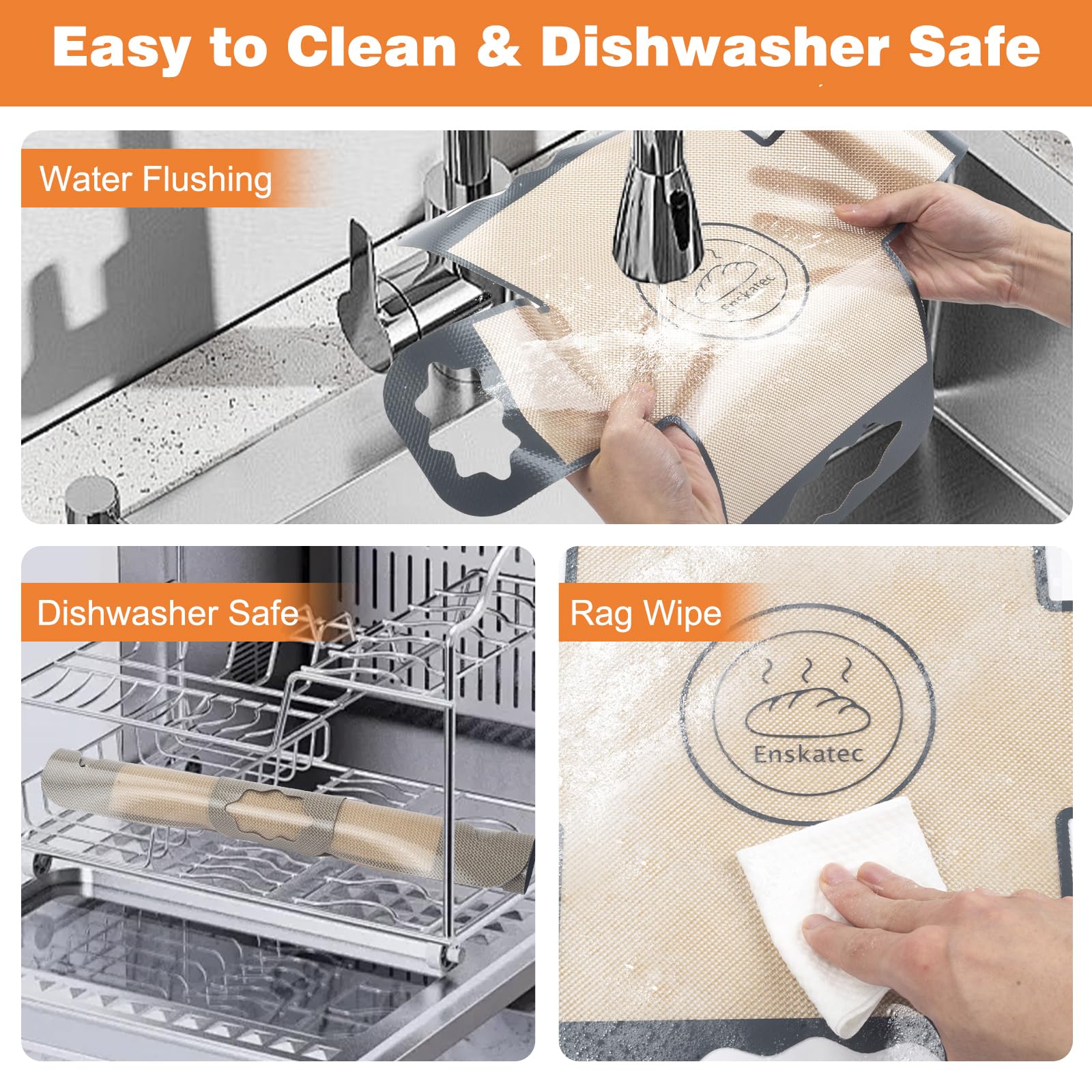 Paquete de 2 forros de silicona para pan, tapete reutilizable de silicona de grado alimenticio, elevadores antiadherentes, herramienta de transferencia de masa con 4 asas, para moldes de pan de 9 x 5