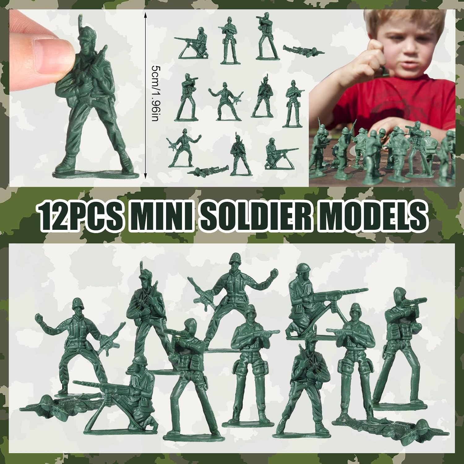 Blueweenly 166 Pieces Army Party Favors Includes Camouflage Keychain Wristband Parachute Tank Plane Military Soldier Toy Camo Bag for Boys Camo Military Birthday Party Supplies Decorations Fillers
