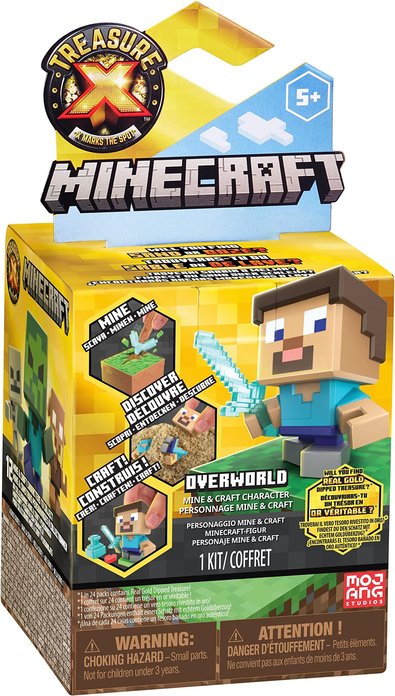 TREASURE X Minecraft Mine and Craft Character Toy Pack with 10 Levels of Adventure