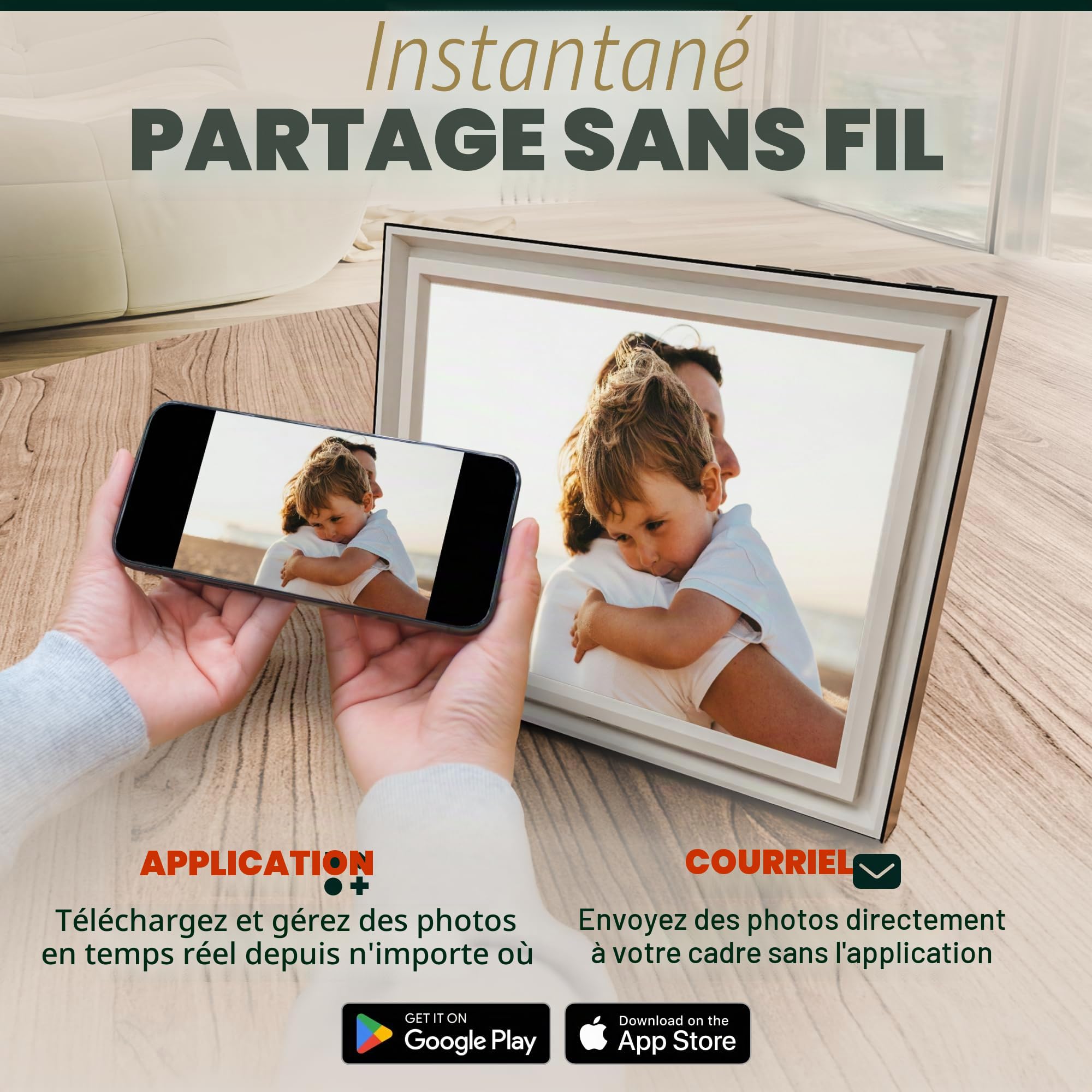 PixStar LUX Cadre photo numérique 17 pouces