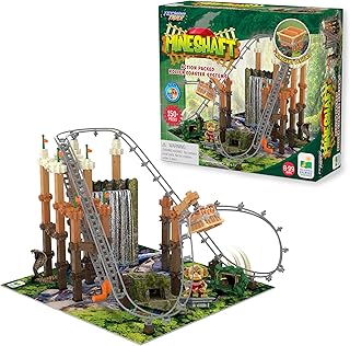 The Learning Journey International Techno Trax Mineshaft, Action Packed Roller Coaster Building Kit, STEM Gift for Boys and Girls Age 8+, 150+ pc Set