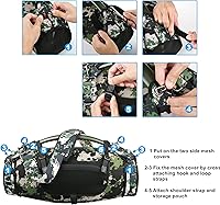 Vista 6 de TXEsign Correa de transporte de viaje para JBL Boombox 3/Boombox 3 Wi-Fi impermeable altavoz portátil, correa para el hombro con dos cubiertas